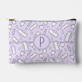 Paarse Monogram Schattigee Cartoon Pad Periode Etui
