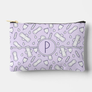 Paarse Monogram Schattigee Cartoon Pad Periode Etui