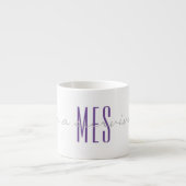 Paarse Monogram Soft Grey ik ben een overlevende 6 Espresso Kop (Voorkant)