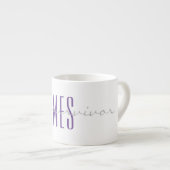 Paarse Monogram Soft Grey ik ben een overlevende 6 Espresso Kop (Voorkant rechts)