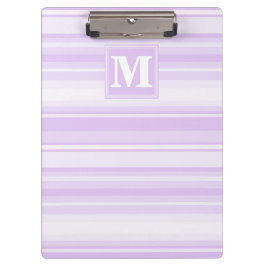 Paarse monogram strepen klembord