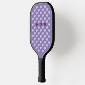 Paarse Monotone Harten Persoonlijk Monogram Pickleball Paddle (Links)
