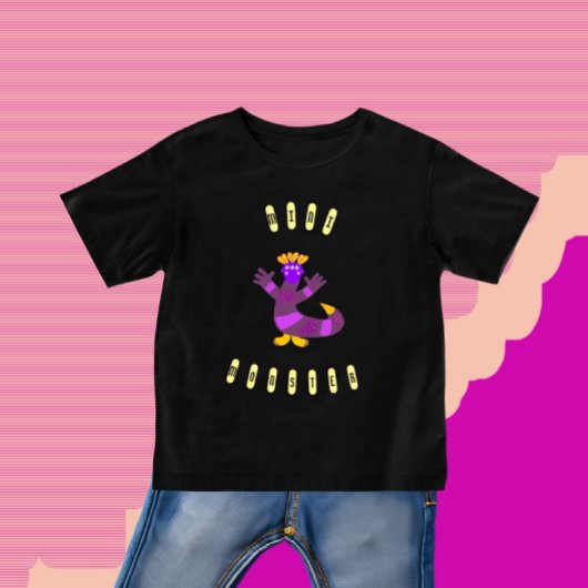 Paarse monster baby T-shirt