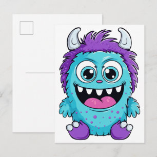 Paarse Monster Briefkaart