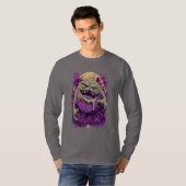 Paarse Monster Dark Comic Lange Mouw T-shirt (Voorkant volledig)