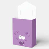 Paarse Monster Face Cadebox Bedankdoosjes (Geopend)