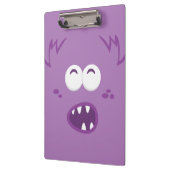 Paarse Monster Face Clip Board Klembord (Links)