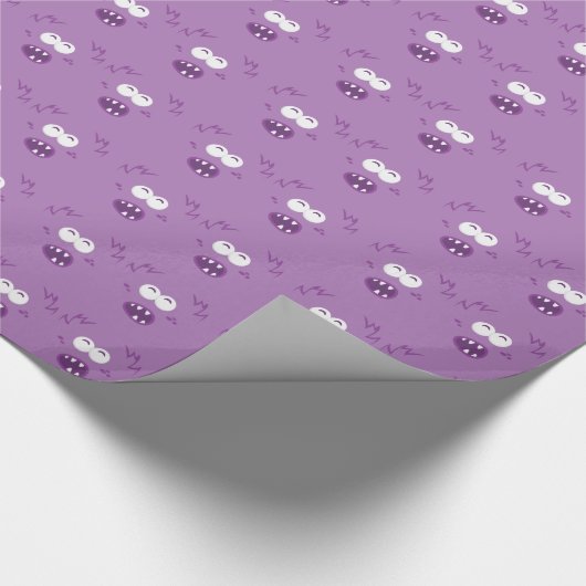 Paarse monster Face Gift Wrap Cadeaupapier (Hoek)