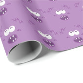 Paarse monster Face Gift Wrap Cadeaupapier (Rol Hoek)