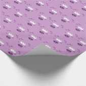 Paarse monster Face Gift Wrap Cadeaupapier (Hoek)