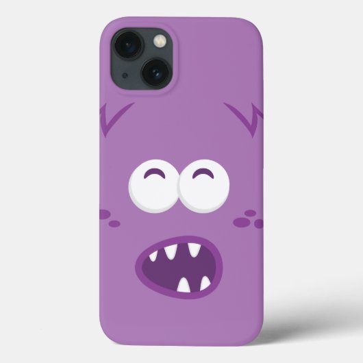 Paarse Monster Face iPad mini-draagtas Case-Mate iPhone Case (Achterkant)
