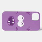 Paarse Monster Face iPad mini-draagtas Case-Mate iPhone Case (Achterkant (horizontaal))