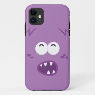 Paarse Monster Face iPhone Case