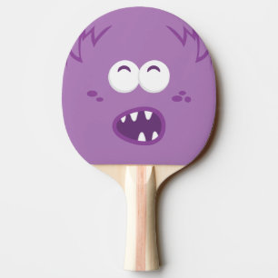 Paarse Monster Face Ping Pong Paddle Tafeltennisbatje