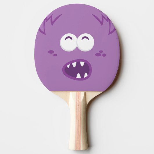 Paarse Monster Face Ping Pong Paddle Tafeltennisbatje (Achterkant)