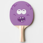 Paarse Monster Face Ping Pong Paddle Tafeltennisbatje (Voorkant)