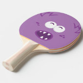 Paarse Monster Face Ping Pong Paddle Tafeltennisbatje (Voorkant Gekanteld)