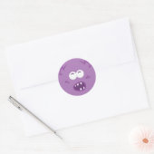 Paarse Monster Face Stickers (Envelop)