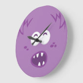 Paarse monster Face Wall klok (Hoek)