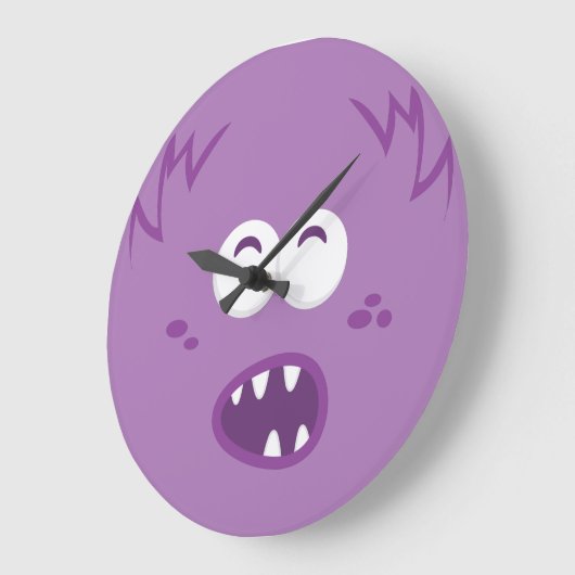 Paarse monster Face Wall klok (Hoek)