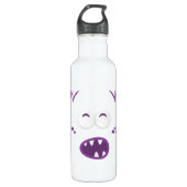 Paarse Monster Face Waterfles (Voorkant)