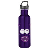 Paarse Monster Face Waterfles (Voorkant)