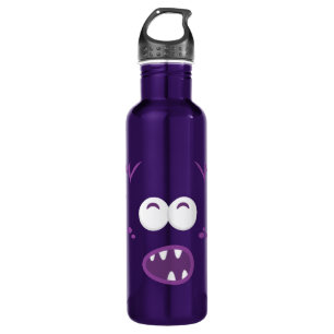 Paarse Monster Face Waterfles