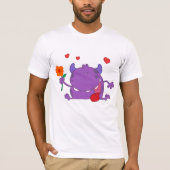 Paarse Monster In Liefde Mannen T-shirt (Voorkant)