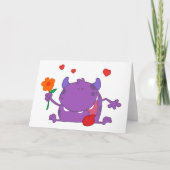 Paarse Monster In Liefde Wenskaarten Kaart (Voorkant)