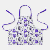 Paarse Monster Kinderen Schort (Voorkant)