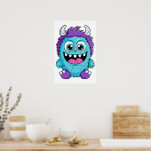 Paarse monster poster (Keuken)