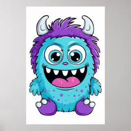 Paarse monster poster