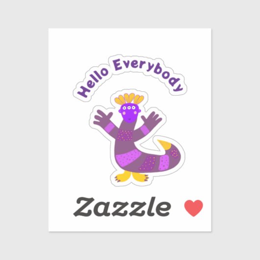 Paarse monster sticker (Vel)