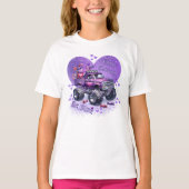 Paarse Monster Truck Snoep Crusher zijn van mij T-shirt (Voorkant)