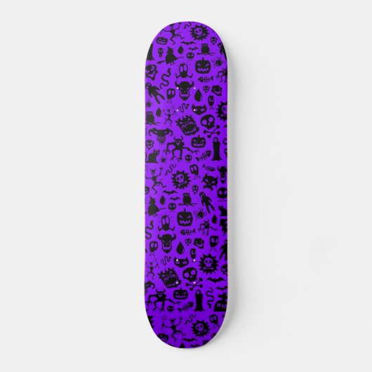 Paarse Monsters Skateboard Deck (Voorkant)