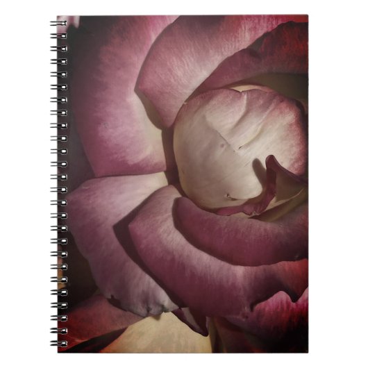 Paarse Mood Flower Notitieboek (Voorkant)