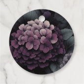 Paarse Moody Floral Bedankjes Labels (Achterkant)