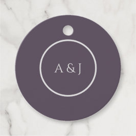 Paarse Moody Floral Bedankjes Labels