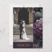 Paarse Moody Floral Bedankkaart (Voorkant)