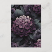 Paarse Moody Floral Informatiekaartje (Achterkant)