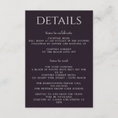 Paarse Moody Floral Informatiekaartje (Voorkant)