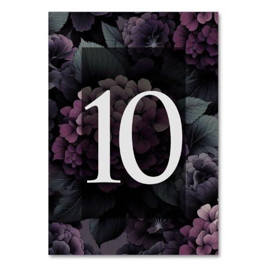 Paarse Moody Floral Kaart (Voorkant)