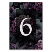 Paarse Moody Floral Kaart (Achterkant)