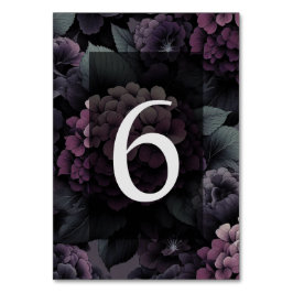Paarse Moody Floral Kaart