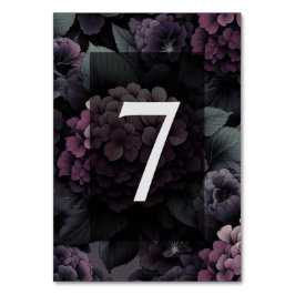 Paarse Moody Floral Kaart