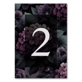 Paarse Moody Floral Kaart