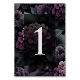 Paarse Moody Floral Kaart