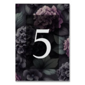 Paarse Moody Floral Kaart (Achterkant)