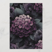 Paarse Moody Floral Menu (Achterkant)