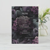 Paarse Moody Floral Menu (Staand voorkant)